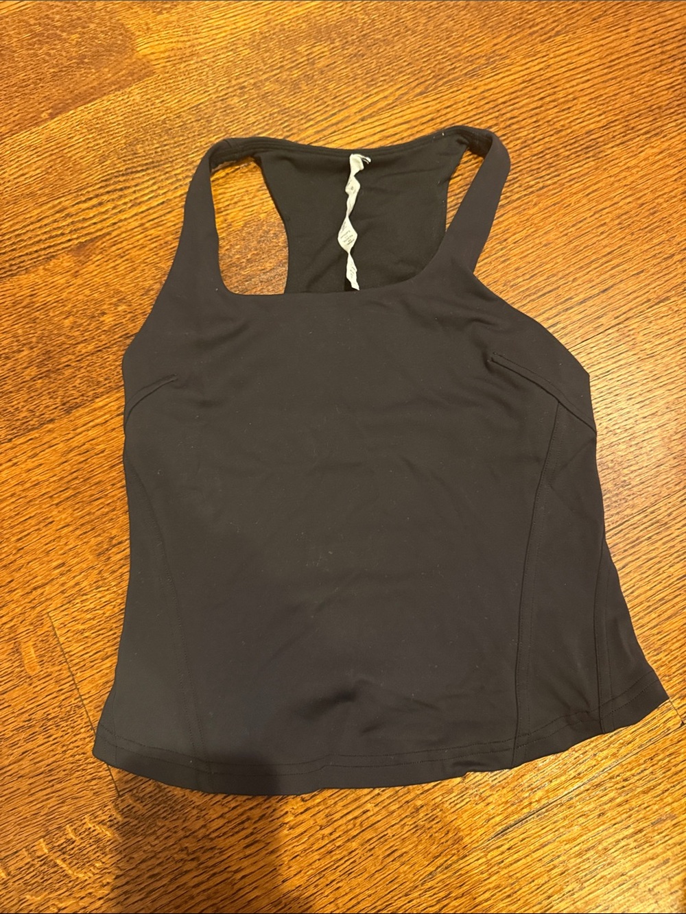 Cropped black lululemon tank